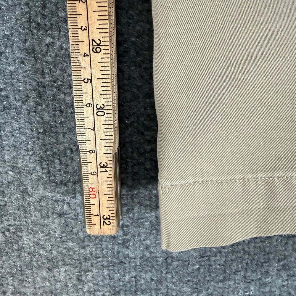 Polo Ralph Lauren Chino Pants Mens 35x32 Tan Pleated Classic Khaki‎ Trousers